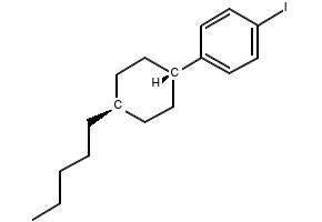 1-Iodo-4-(trans-4-n-pentylcyclohexyl)benzene structure, CAS 116963-80-5