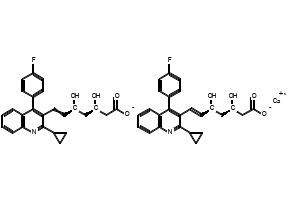Pitavastatin calcium structure, CAS 147526-32-7