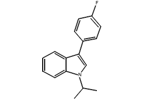 1-Isopropyl-3-(4-fluorophenyl)indole structure, CAS 93957-49-4
