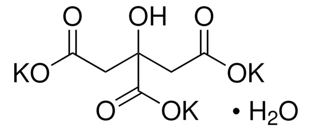 Potassium citrate monohydrate structure, CAS 6100-05-6