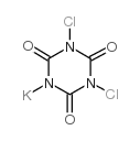 Potassium dichloroisocyanurate structure, CAS 2244-21-5