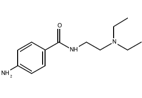 Procainamide structure, CAS 51-06-9
