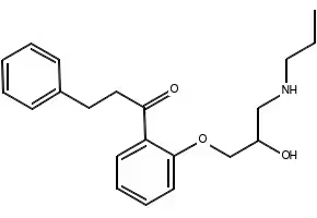Propafenone structure, CAS 54063-53-5