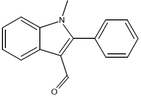 1-Methyl-2-phenylindole-3-carboxyaldehyde structure, CAS 1757-72-8
