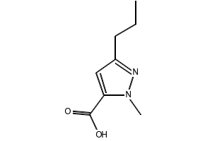 1-Methyl-3-propylpyrazole-5-carboxylic acid structure, CAS 139755-99-0