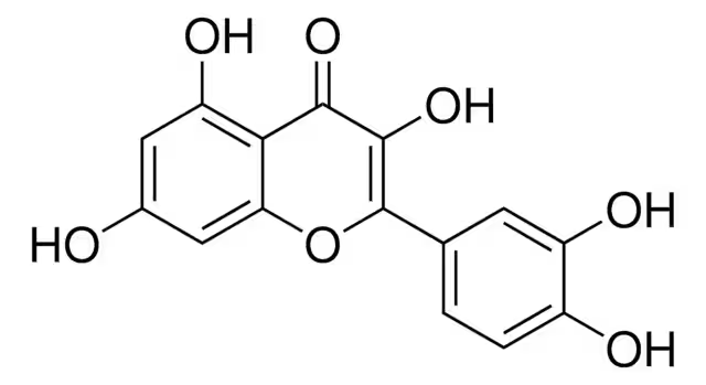 Quercetin structure, CAS 117-39-5