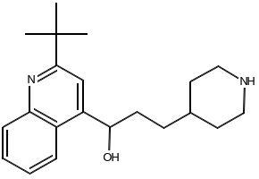 Quinacainol structure, CAS 86024-64-8
