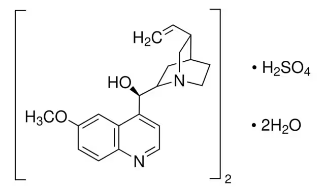 Quinine sulfate structure, CAS 804-63-7