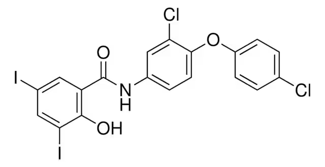 Rafoxanide structure, CAS 22662-39-1