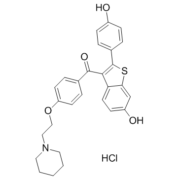 Raloxifene hydrochloride structure, CAS 82640-04-8