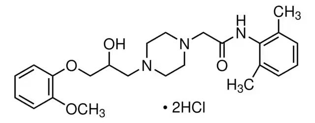 Ranolazine dihydrochloride structure, CAS 95635-56-6