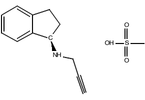 Rasagiline mesylate structure, CAS 161735-79-1