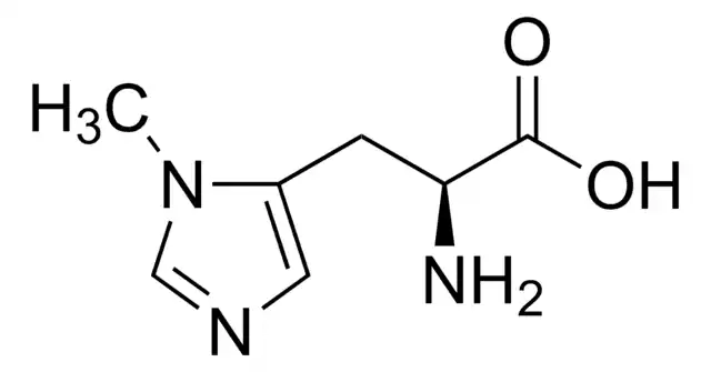 1-Methylhistidine structure, CAS 368-16-1