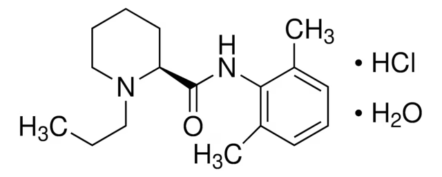 Ropivacaine hydrochloride structure, CAS 98717-15-8