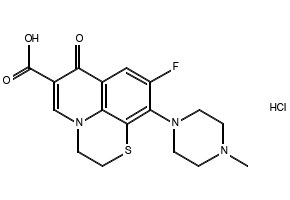 Rufloxacin structure, CAS 101363-10-4