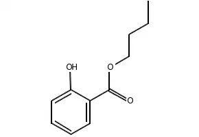 Salicylic acid n-butyl ester structure, CAS 2052-14-4