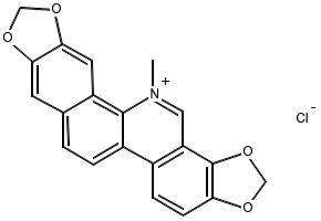 Sanguinarine chloride structure, CAS 5578-73-4