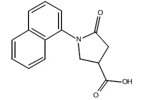 1-Naphthalen-1-yl-5-oxo-pyrrolidine-3-carboxylic acid structure, CAS 340319-91-7