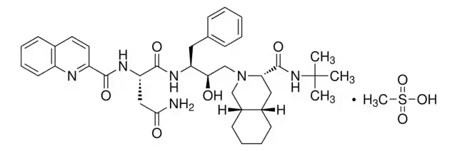 Saquinavir mesylate structure, CAS 149845-06-7