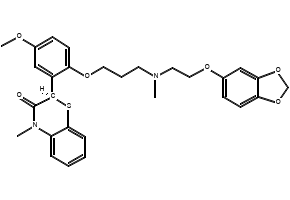 Semotiadil structure, CAS 116476-13-2