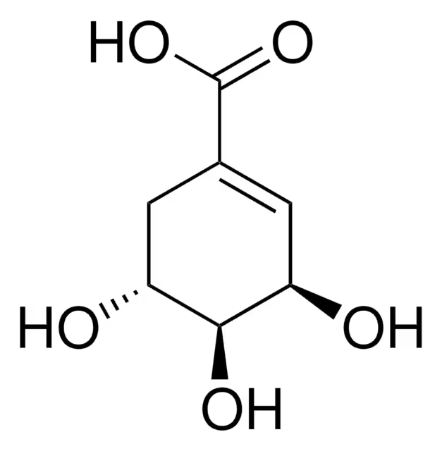 Shikimic acid structure, CAS 138-59-0