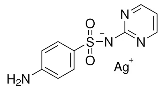 Silver sulfadiazine structure, CAS 22199-08-2