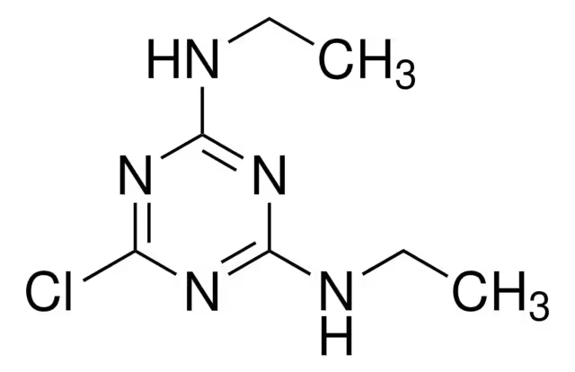 Simazine structure, CAS 122-34-9