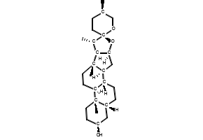 Smilagenin structure, CAS 126-18-1