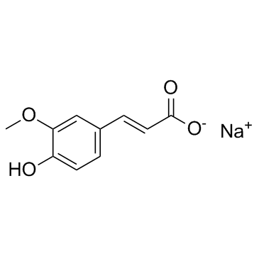 Sodium ferulic structure, CAS 24276-84-4