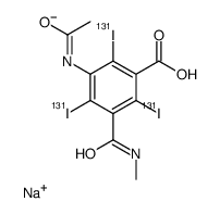 Sodium iotalamate (131 I) structure, CAS 15845-98-4