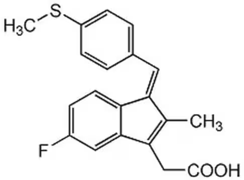 Sulindac sulfide structure, CAS 32004-67-4