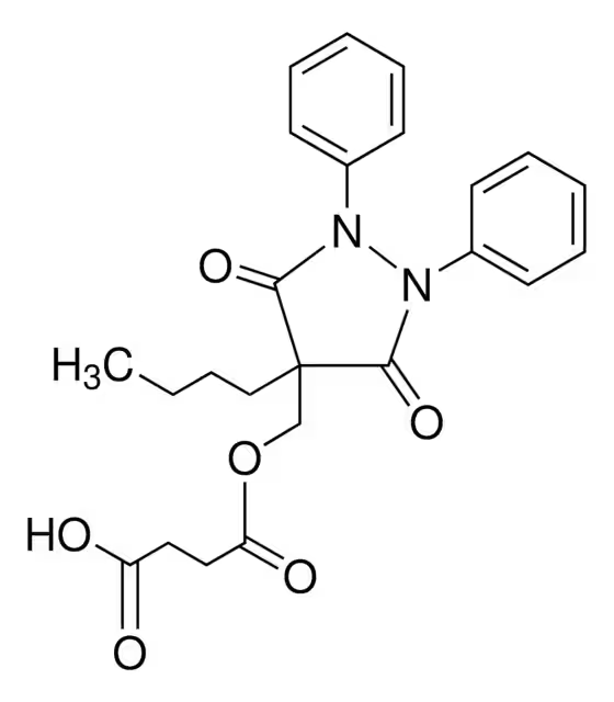 Suxibuzone structure, CAS 27470-51-5