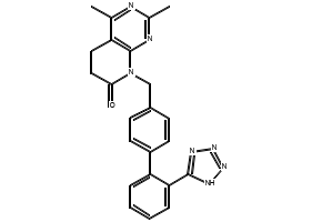 Tasosartan structure, CAS 145733-36-4