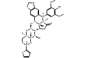 Teniposide structure, CAS 29767-20-2