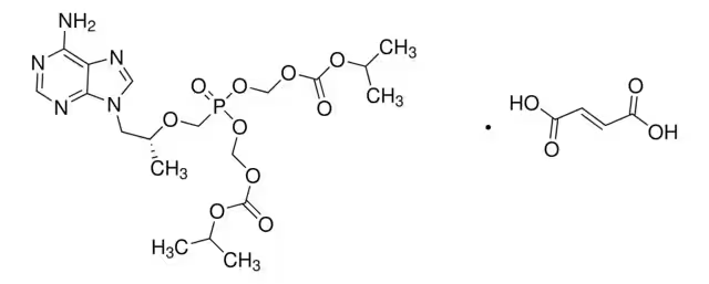 Tenofovir disoproxil structure, CAS 202138-50-9