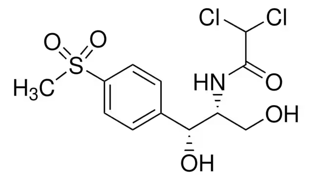 Thiamphenicol structure, CAS 15318-45-3