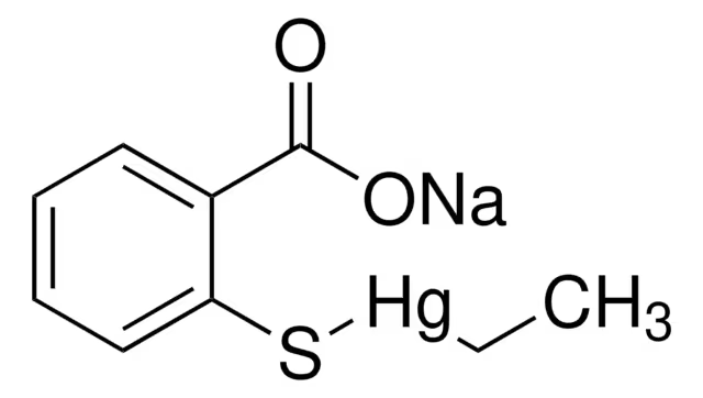 Thimerosal structure, CAS 54-64-8
