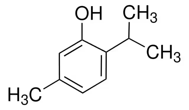 Thymol structure, CAS 89-83-8