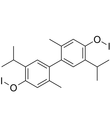 Thymol iodide structure, CAS 552-22-7
