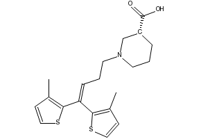 Tiagabine structure, CAS 115103-54-3