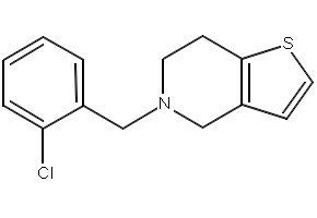 Ticlopidine structure, CAS 55142-85-3