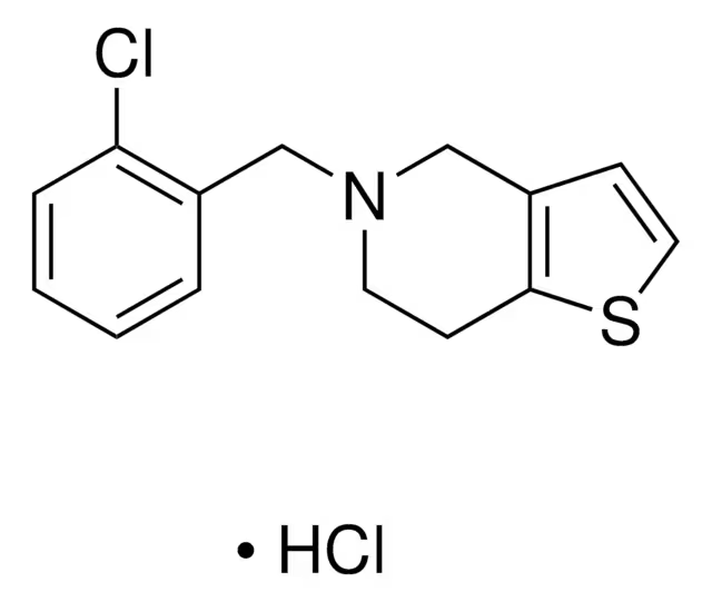 Ticlopidine hydrochloride structure, CAS 53885-35-1