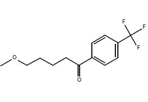 1-Pentanone, 5-methoxy-1-[4-(trifluoromethyl) phenyl] -, oxime structure, CAS 61747-22-6