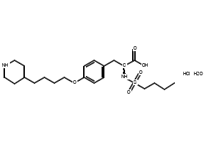 Tirofiban hydrochloride monohydrate structure, CAS 142373-60-2