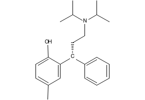 Tolterodine structure, CAS 124937-51-5