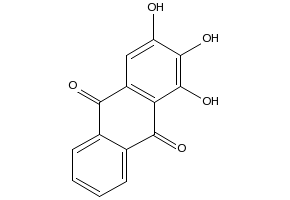 Trihydroxyanthracene structure, CAS 480-22-8