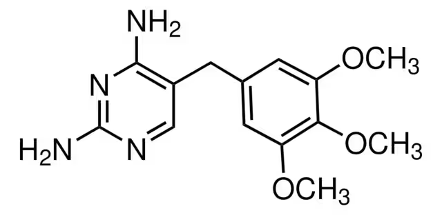 Trimethoprim structure, CAS 738-70-5