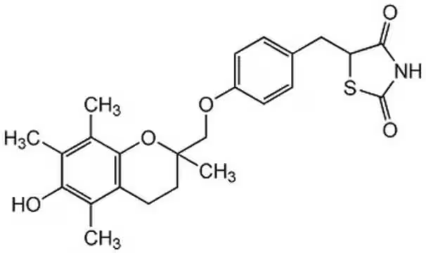 Troglitazone structure, CAS 97322-87-7
