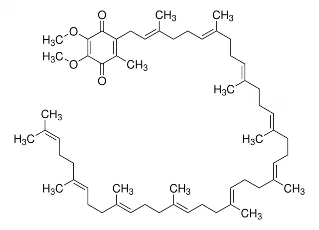 Ubiquinone-10; Ubidecarenone structure, CAS 303-98-0