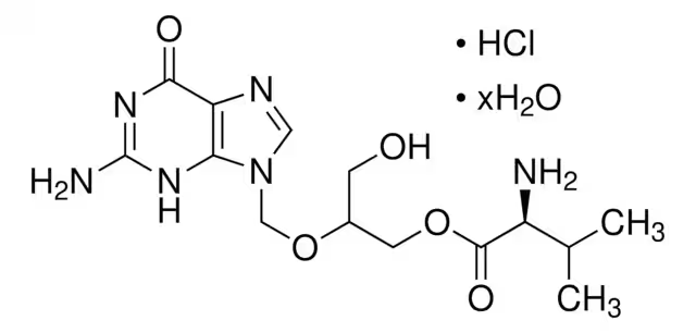 Valganciclovir structure, CAS 175865-60-8
